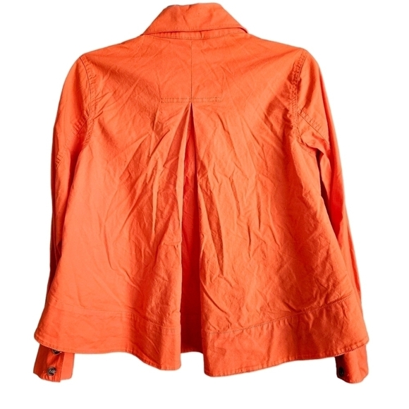 CAbi Womens Resort Button Up Jacket 5098 Pockets Tiger Lily Orange Size X-Small - Picture 2 of 8